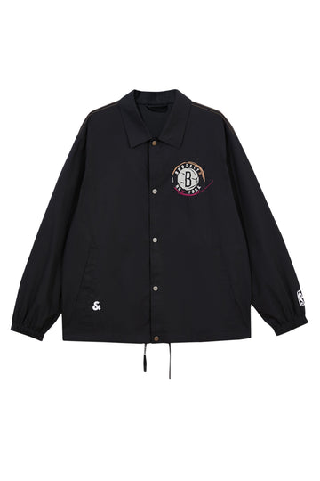【NBA Collection】NBA Brooklyn Nets snap-button jacket