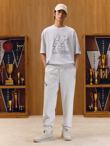 洛杉磯湖人隊鬆緊腰束腳長褲