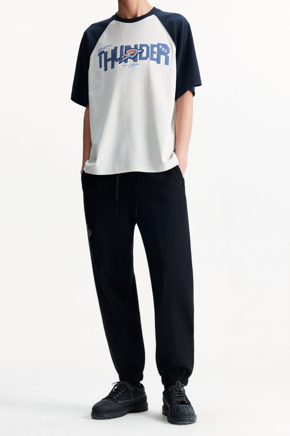 NBA系列鬆緊腰束腳長褲