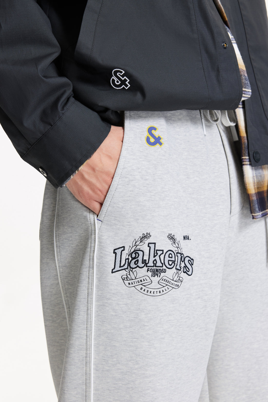 洛杉磯湖人隊鬆緊腰長褲