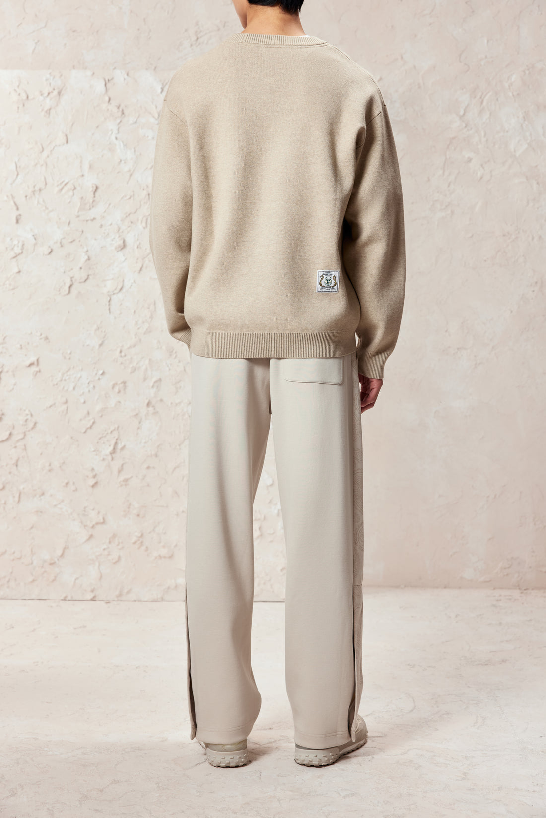 NBA系列鬆緊腰鈕釦褲腳長褲