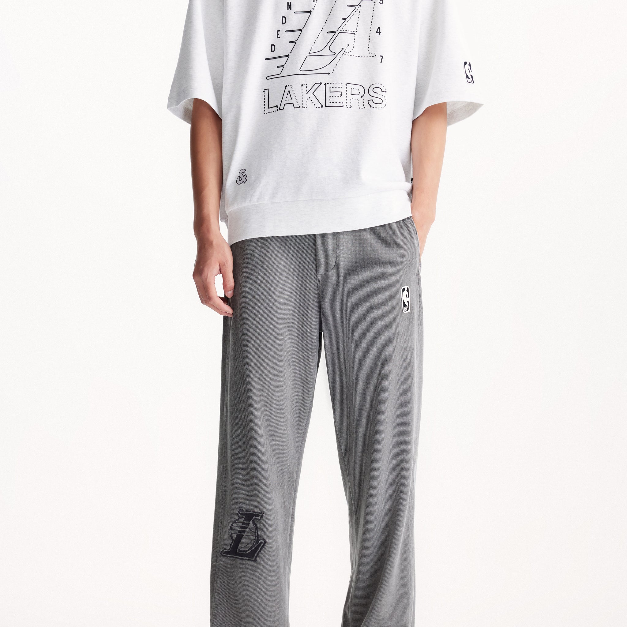 洛杉磯湖人隊鬆緊腰長褲