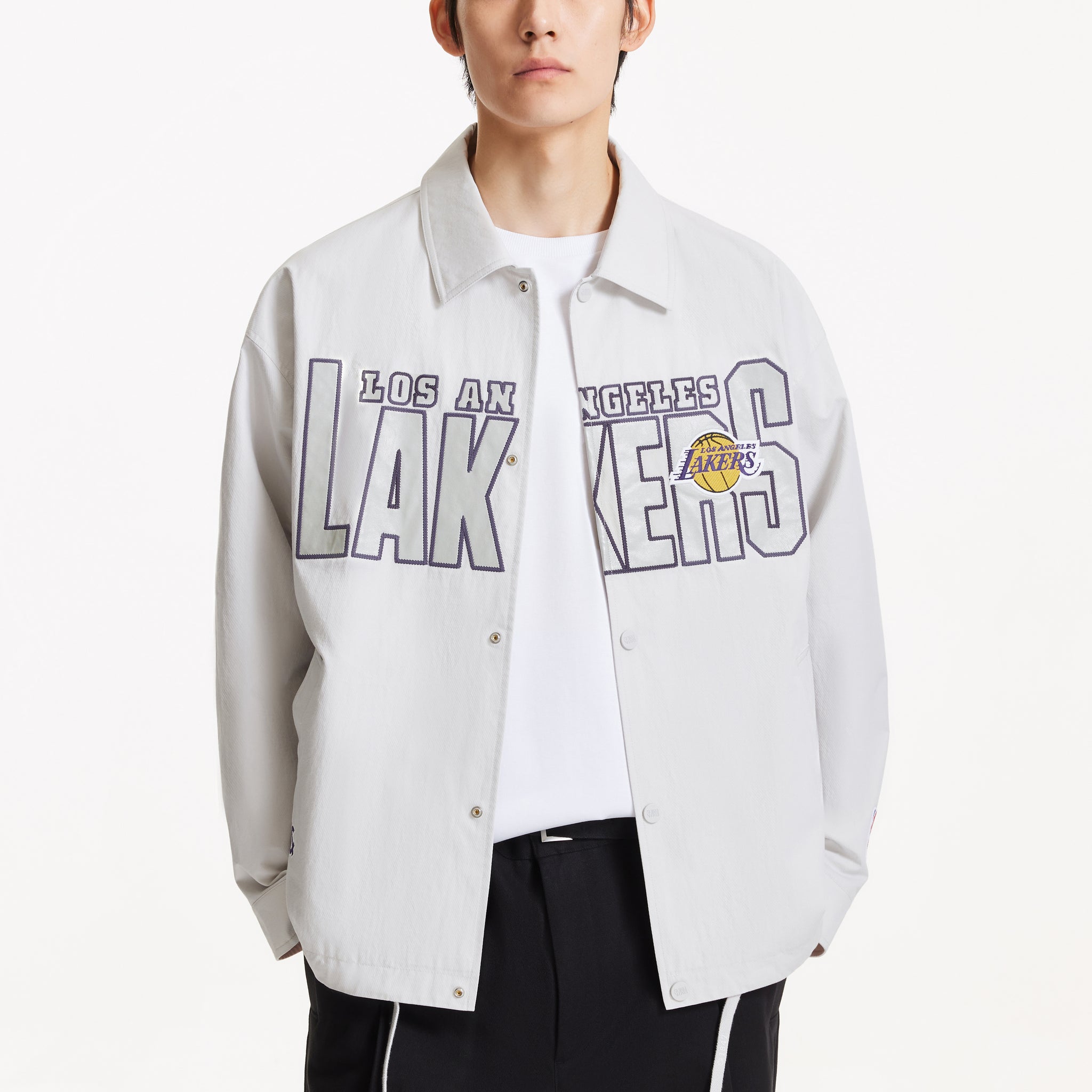 洛杉磯湖人隊長袖鈕外套