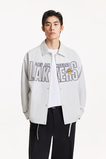 洛杉磯湖人隊長袖鈕外套