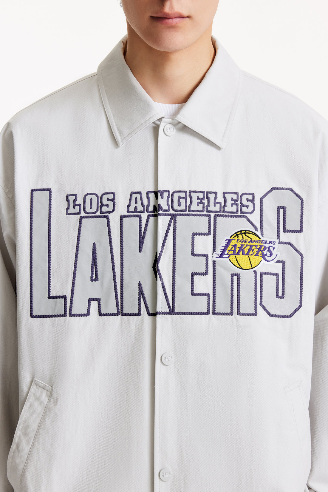 洛杉磯湖人隊長袖鈕外套