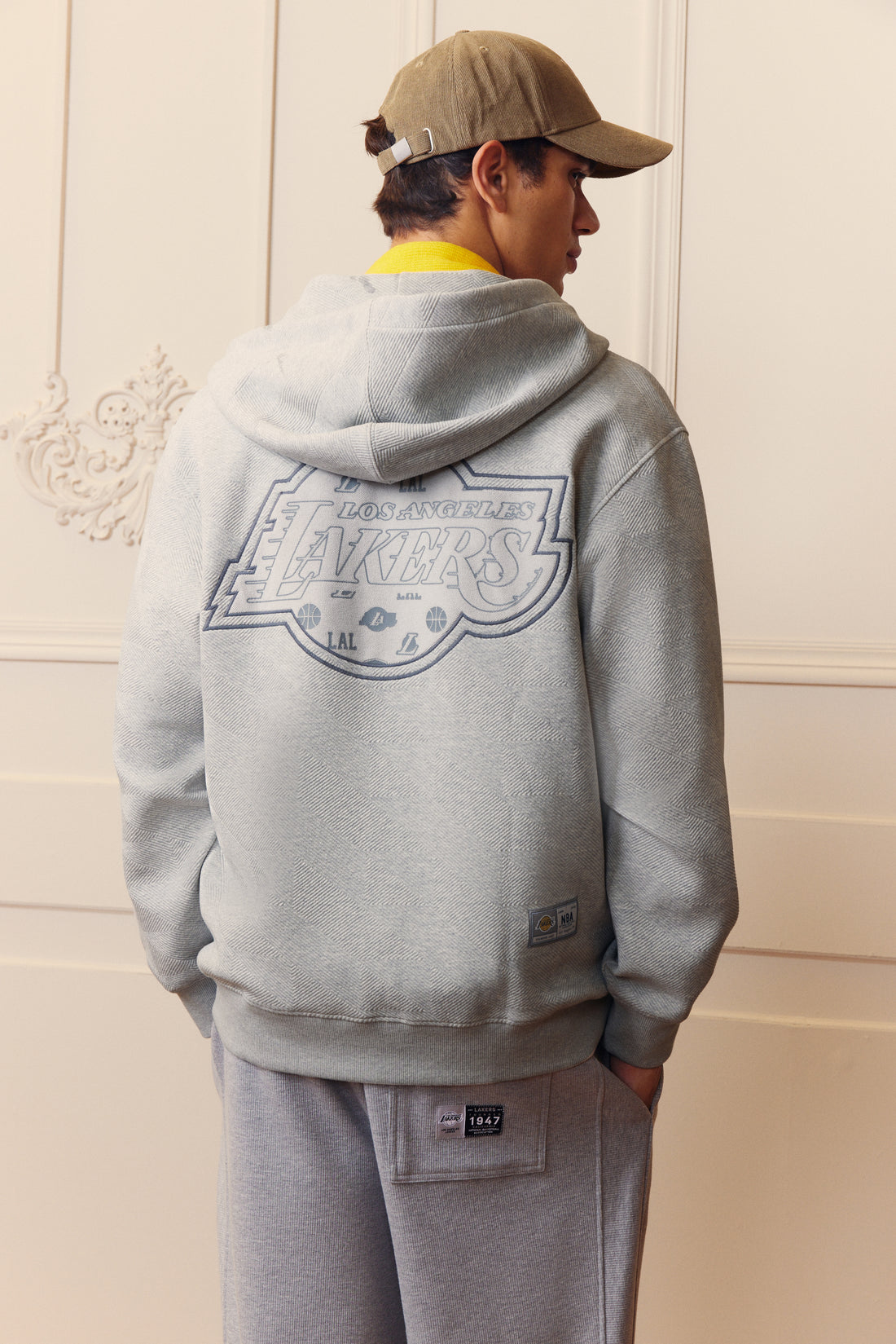 洛杉磯湖人隊拉鍊連帽長袖衛衣