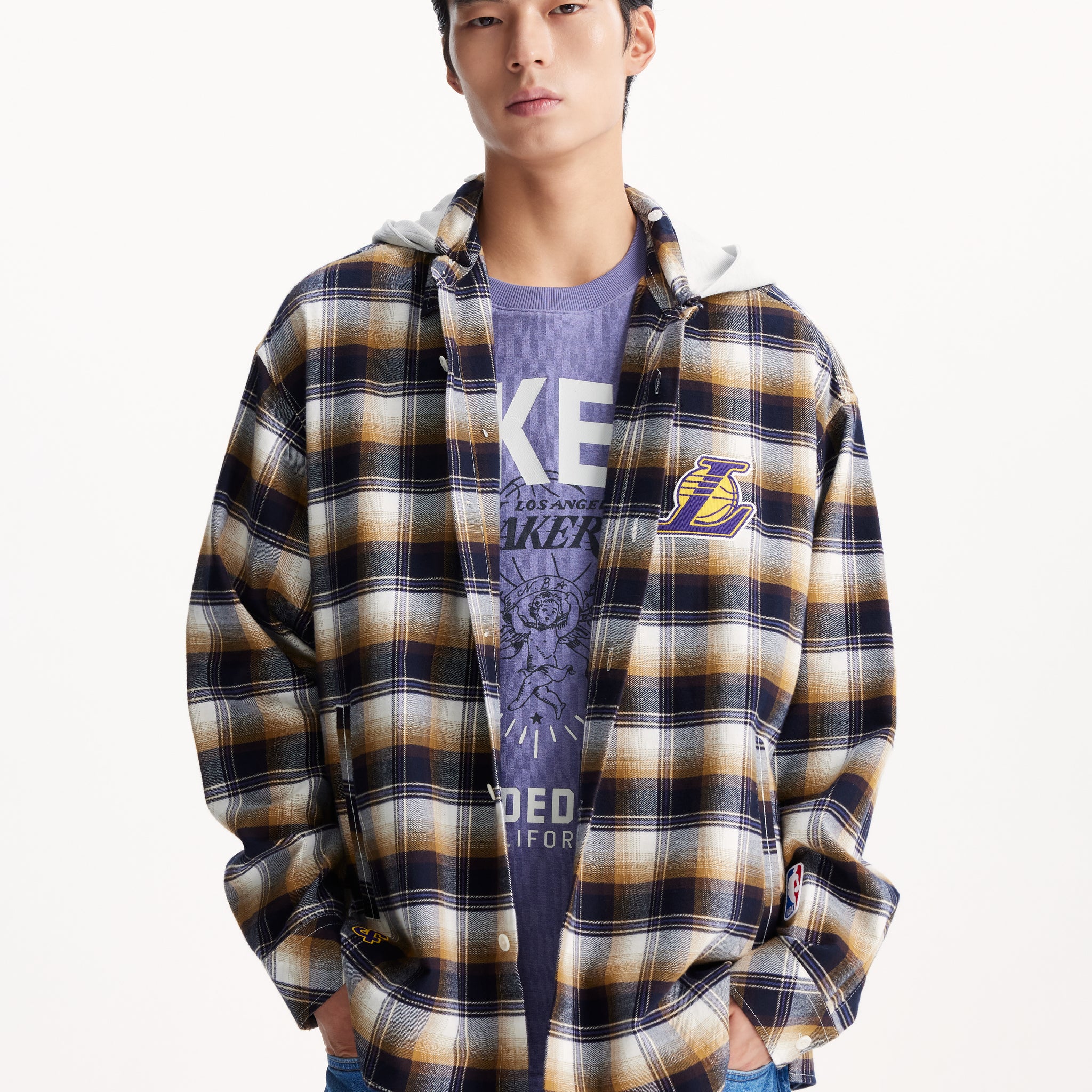 洛杉磯湖人隊連帽裇衫外套