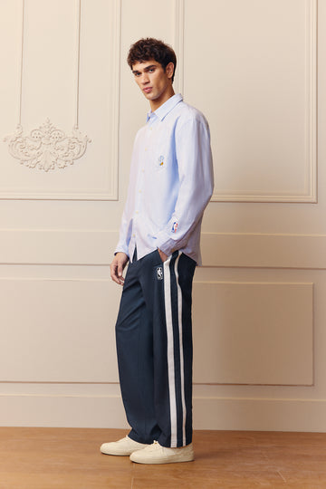 NBA系列鬆緊腰撞色長褲