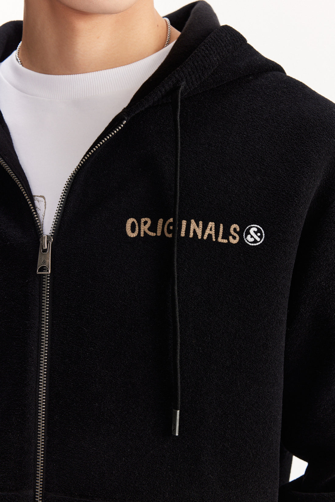 ORIGINALS系列休閒拉鏈連帽長袖衛衣