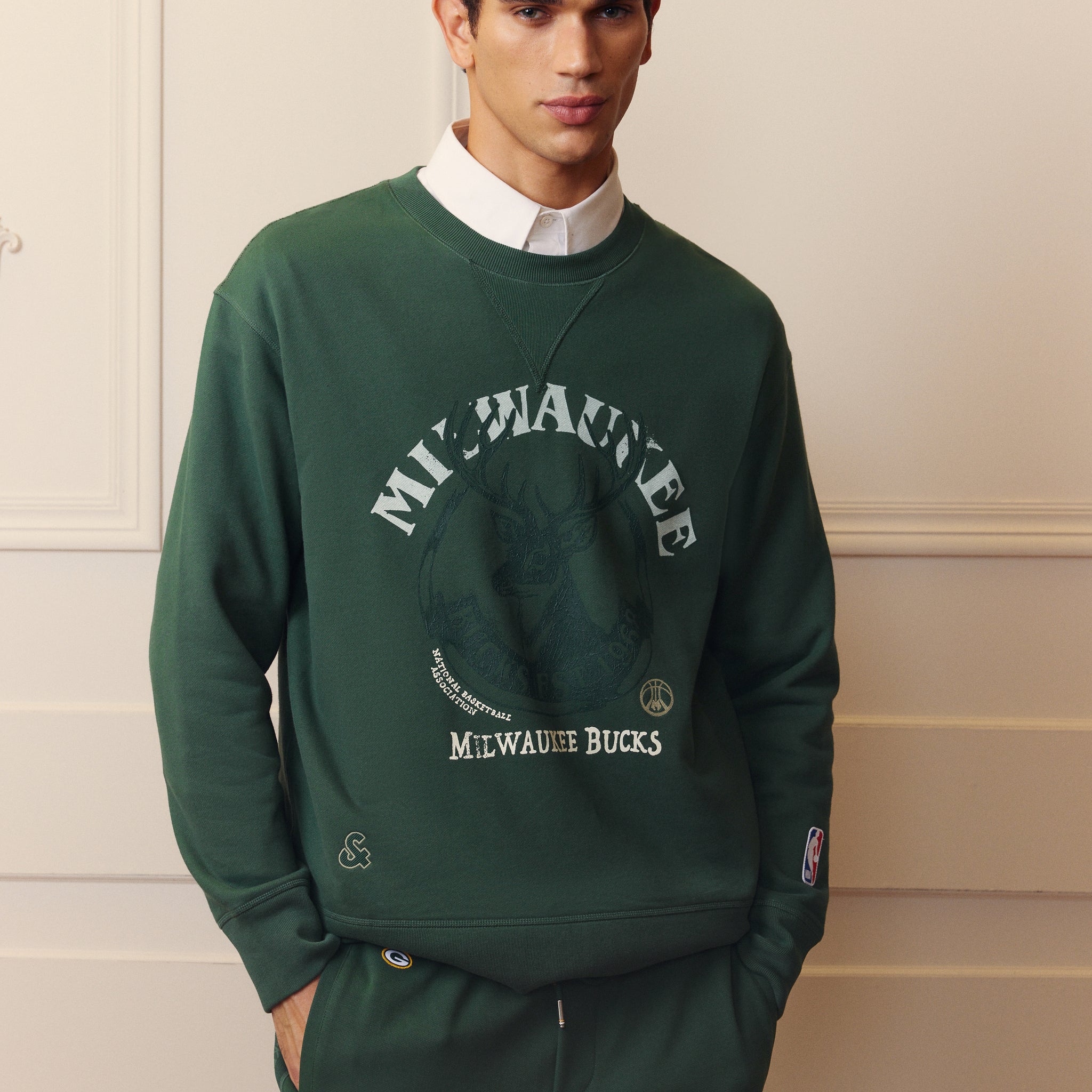 密爾華基公鹿隊長袖衛衣