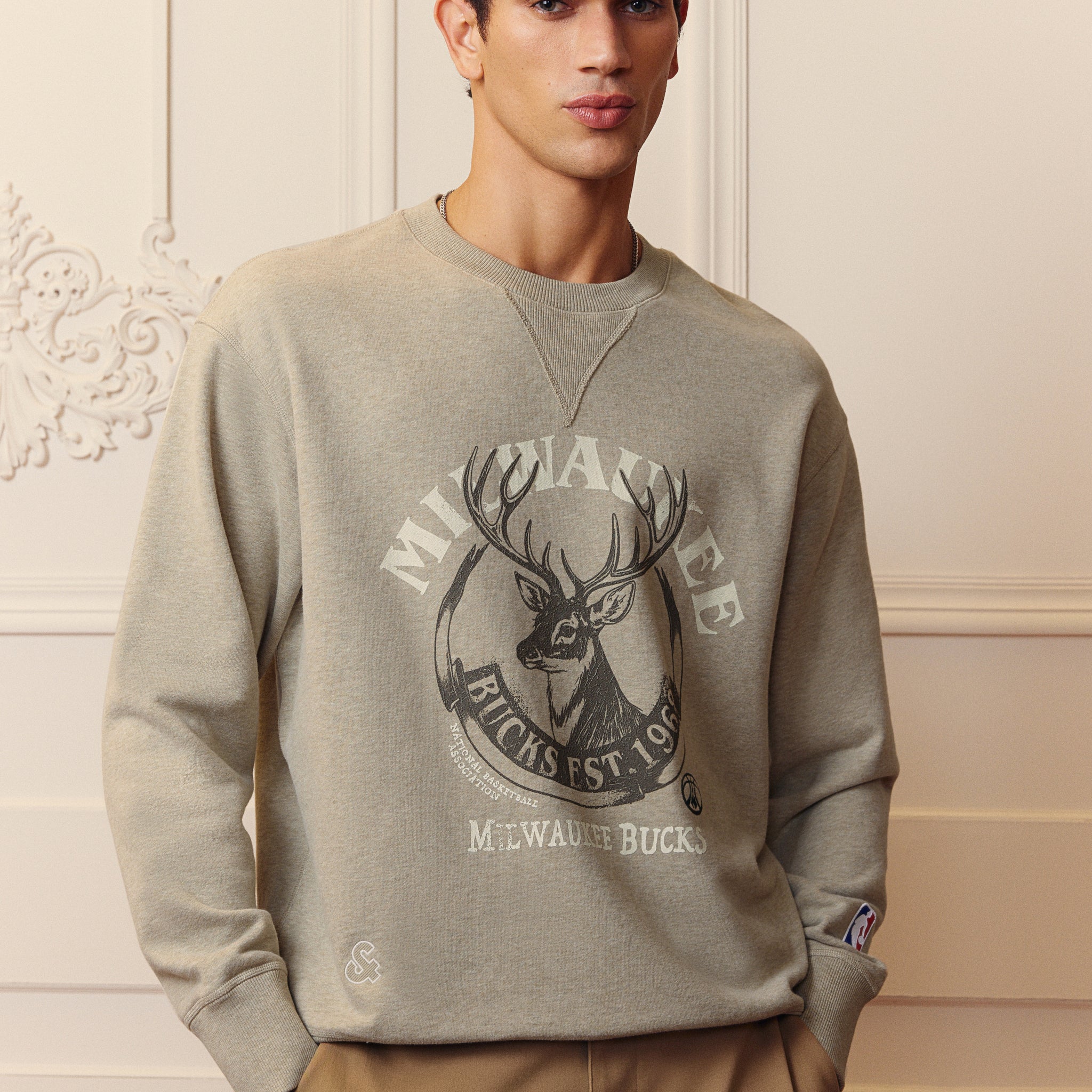 密爾華基公鹿隊長袖衛衣