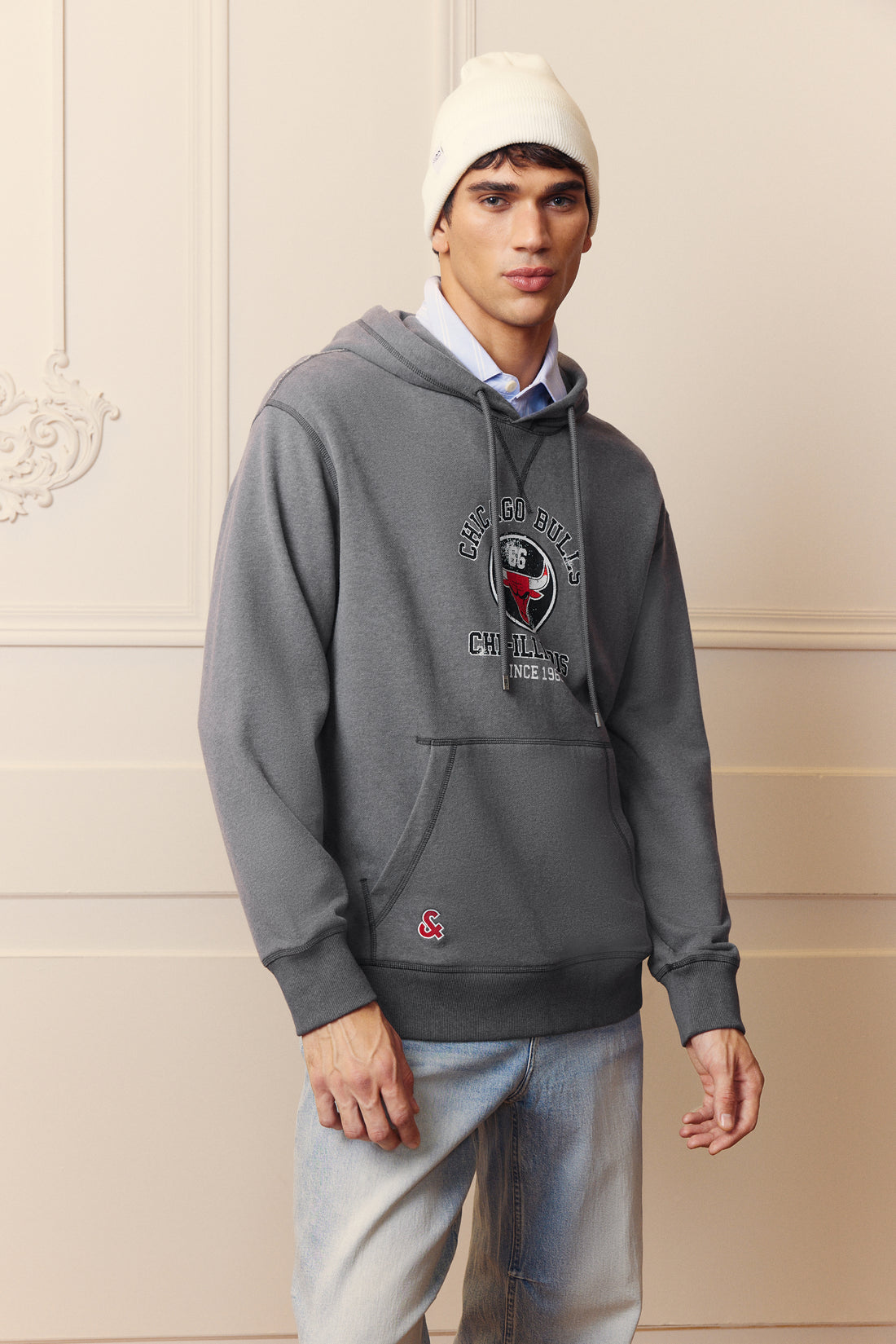 芝加哥公牛隊長袖連帽衛衣