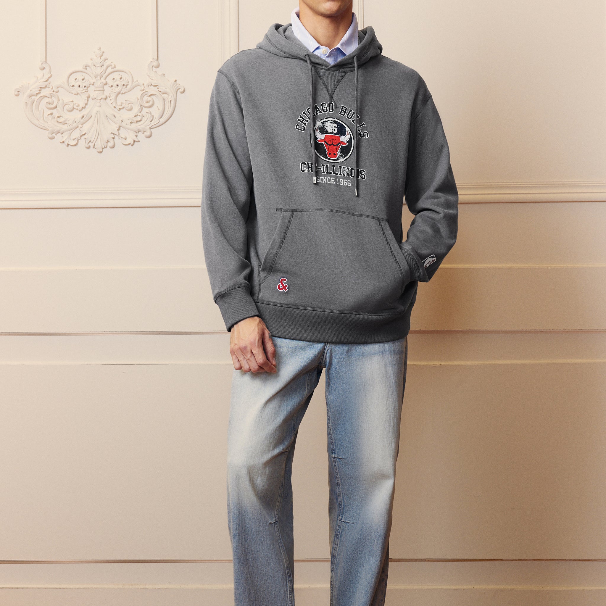 芝加哥公牛隊長袖連帽衛衣