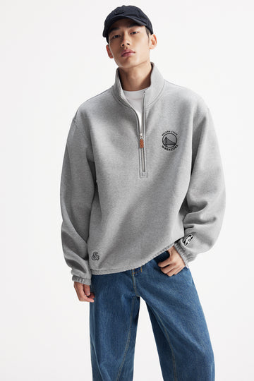 金州勇士隊翻領長袖衛衣