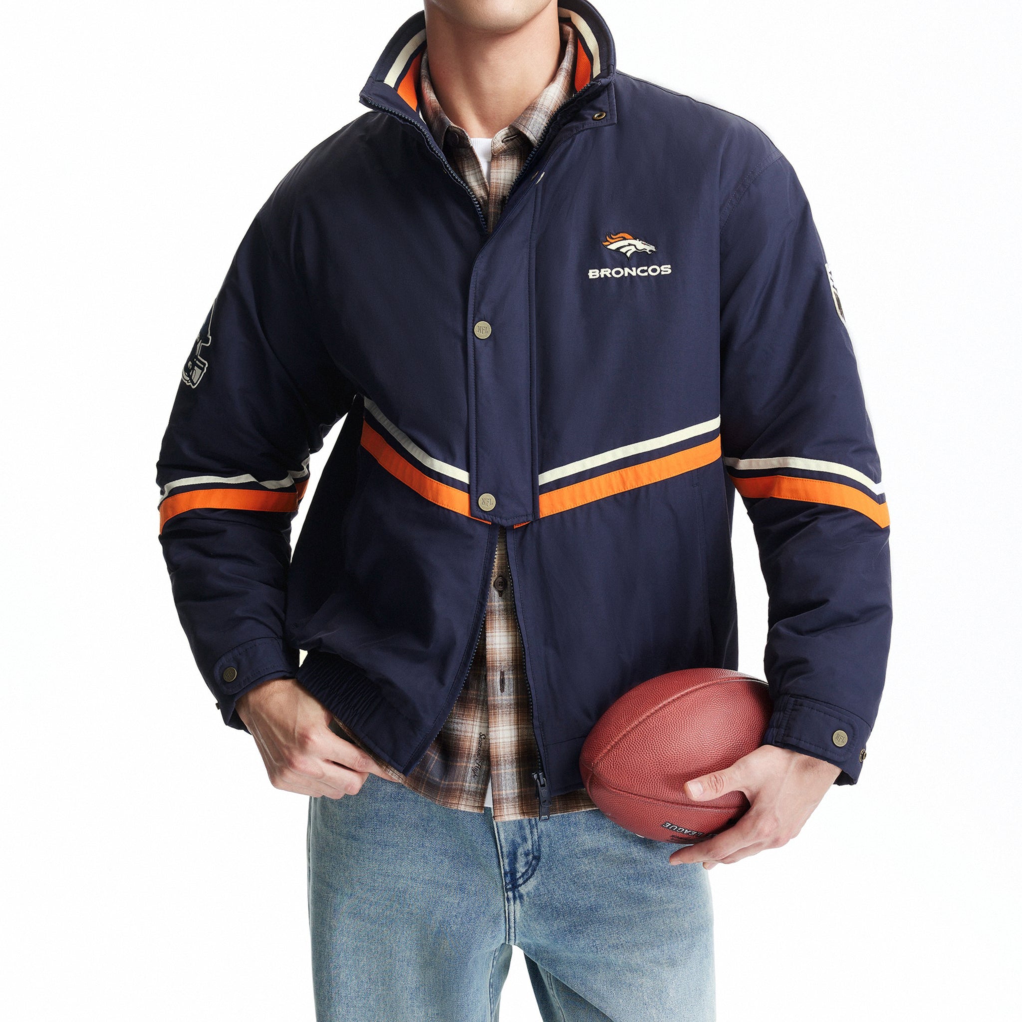 NFL系列撞色夾棉外套