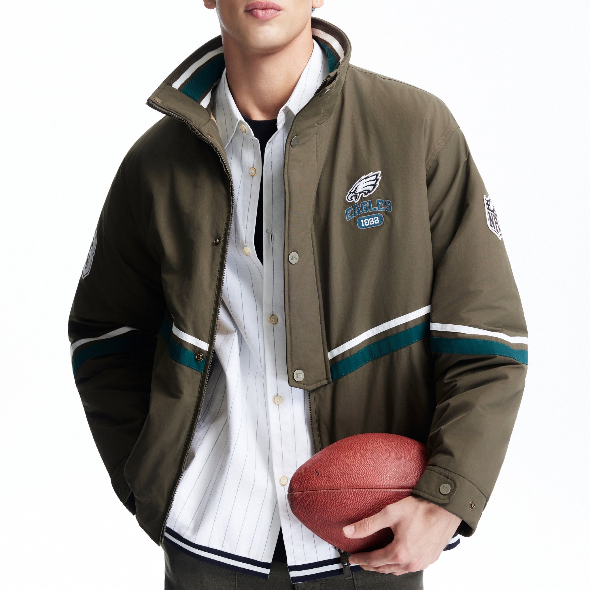 NFL系列撞色夾棉外套