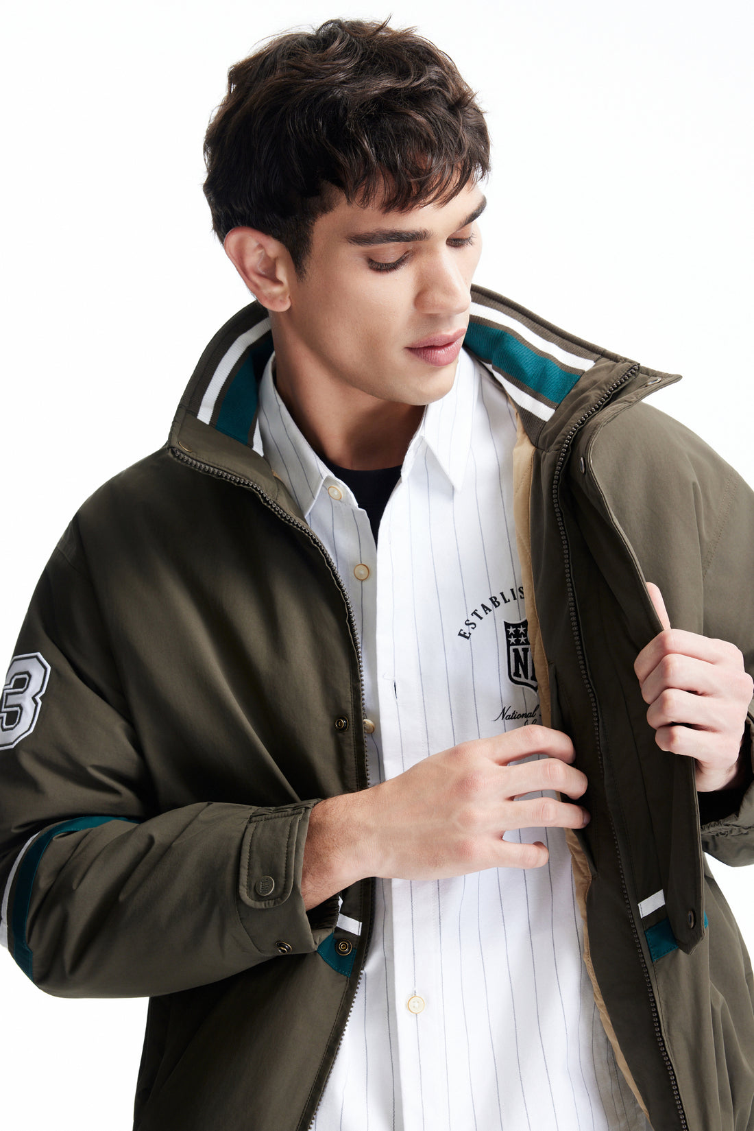 NFL系列撞色夾棉外套