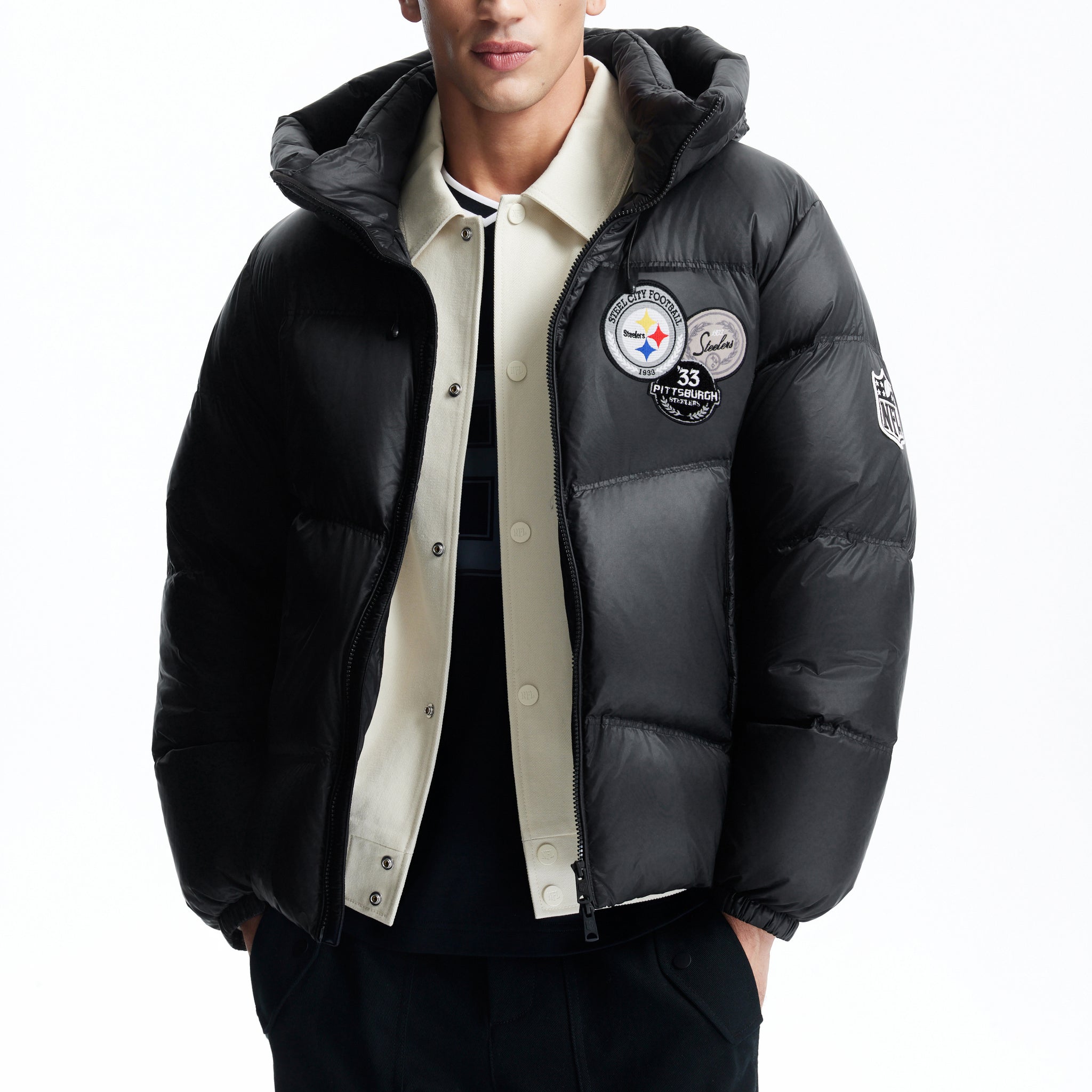 NFL系列簡約連帽羽絨外套