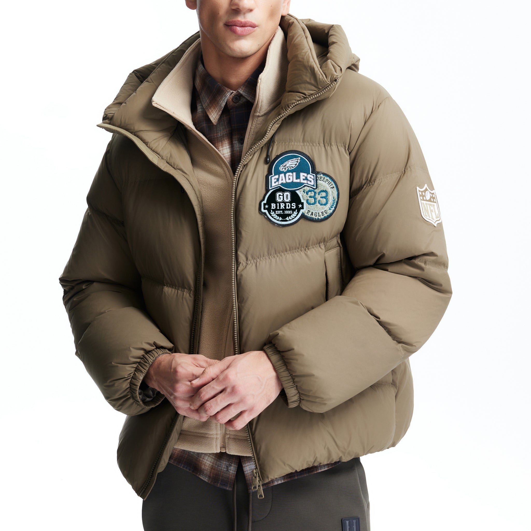 NFL系列簡約連帽羽絨外套