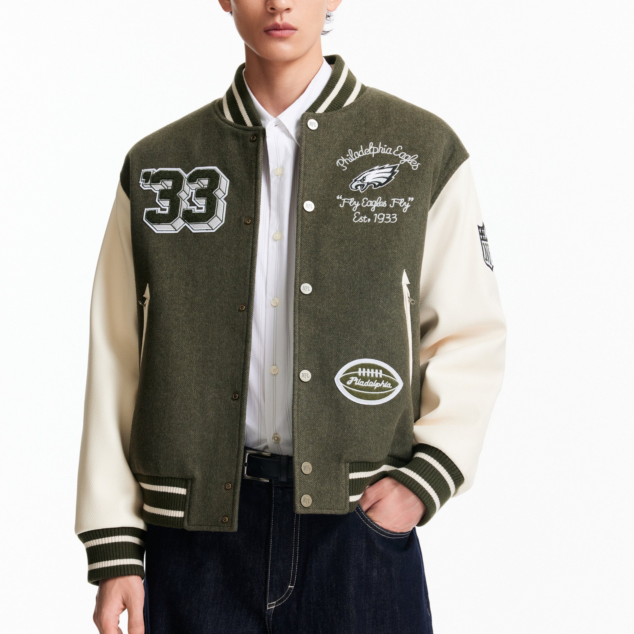 NFL系列拼接棒球外套