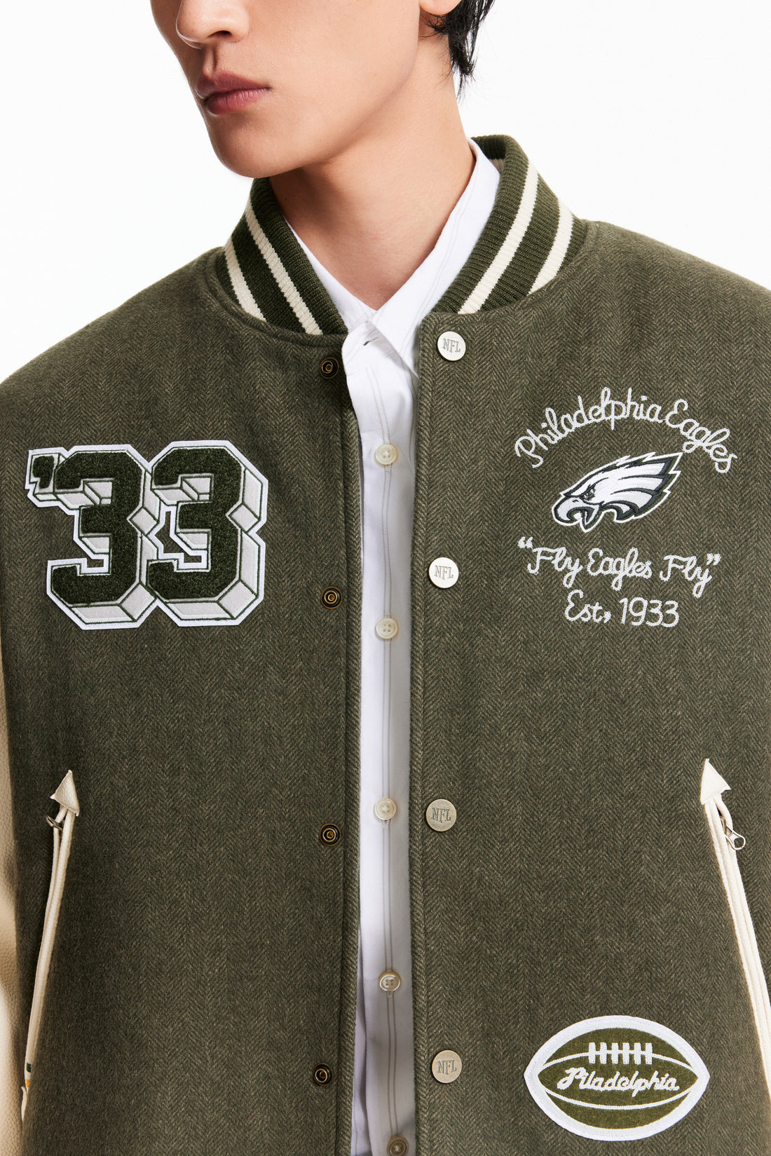 NFL系列拼接棒球外套