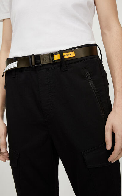 JackJones Men's Spring Contrasting Sports Waist Belt O| 22015O507, Army Green, large