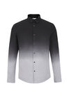 JackJones Men's Autumn & Winter 100% Cotton Gradient Long-sleeved Shirt| 220105517, Black, large