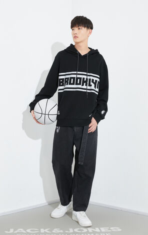 【NBA Collection】布魯克林籃網隊反光字母衛衣
