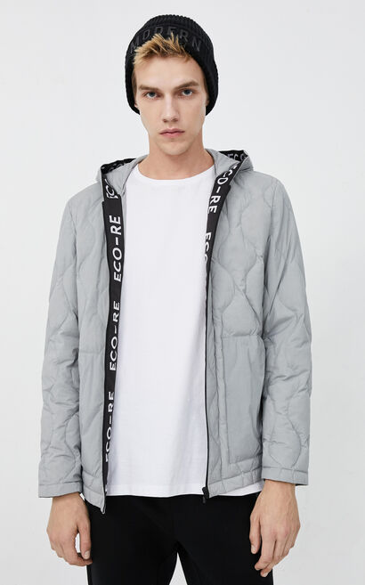 JackJones Men's Winter Detachable Lining Mid-length Reversible White Duck Down Jacket| 220112501, , large