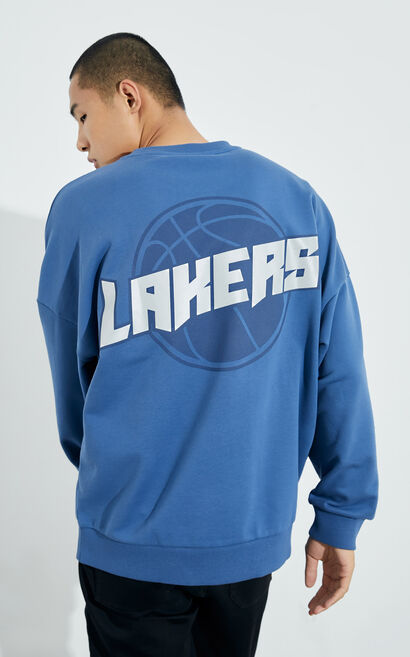 【NBA Collection】洛杉磯湖人隊衛衣, Blue, large