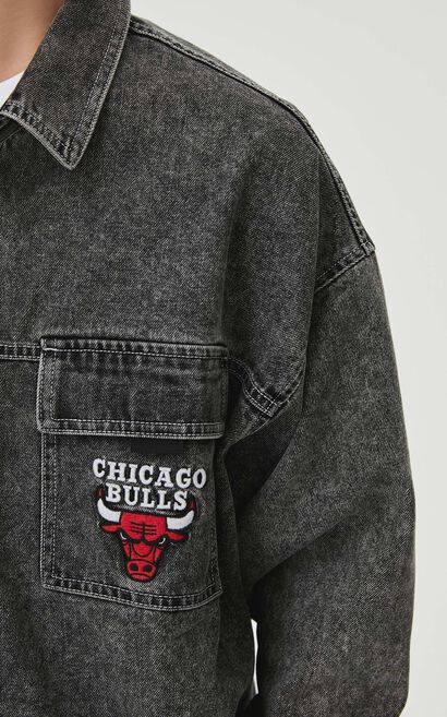 【NBA Collection】芝加哥公牛隊牛仔長袖恤衫, , large