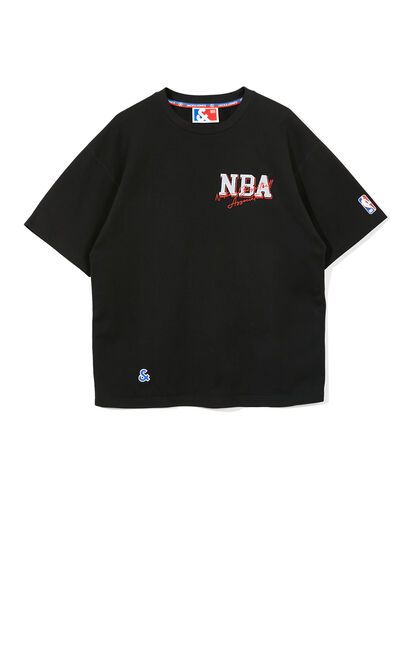 【NBA Collection】NBA聯名LOGO寬鬆T恤, Black, large