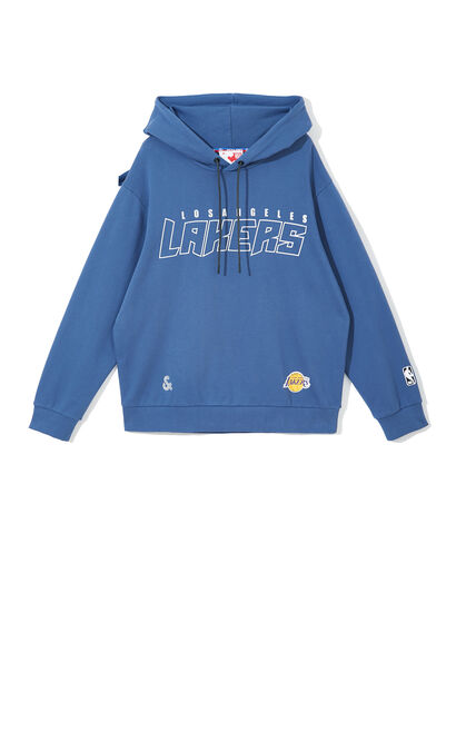 【NBA Collection】洛杉磯湖人隊連帽衛衣, Blue, large