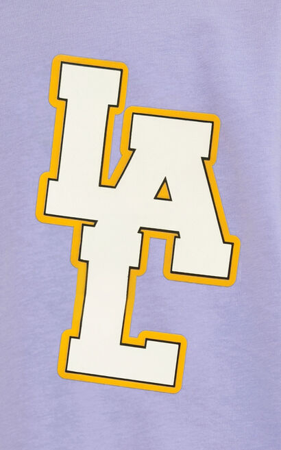【NBA聯名款】洛杉磯湖人隊Logo寬鬆T恤, , large