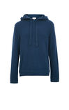 JackJones Men's Autumn & Winter Straight Fit Hooded Pullover Knit Sweater| 220124504, Blue, large