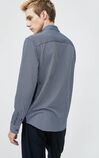 JackJones Men's Cotton Striped Slim Fit Long-sleeved Shirt 220105512, Blue, large