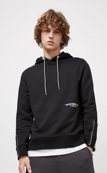 JackJones Men's Winter Animal Embroidery Print Pullover Sweatshirt| 220133522, Black, large