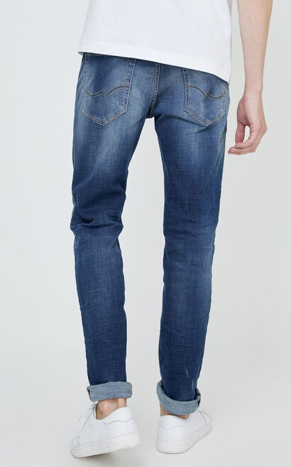 JackJones Men's Winter Stretch Cotton Washed Jeans| 220132509, , large