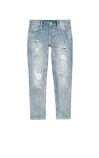 JackJones Men's Winter Stretch Cotton Ripped Distressed Jeans| 220132549, , large