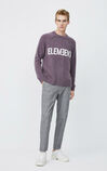 JackJones Men's Spring Loose Fit Letter Print Knit Sweater| 220125509, Purple, large