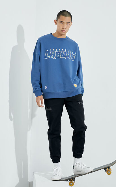 【NBA Collection】洛杉磯湖人隊衛衣, Blue, large