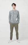 JackJones Men's Spring Round Neckline Contrasting Long-sleeved Knit| 220124524, Light Grey, large