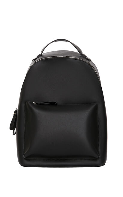 JackJones Men's Versatile Large Capacity Leather Backpack 220185506, Black, large