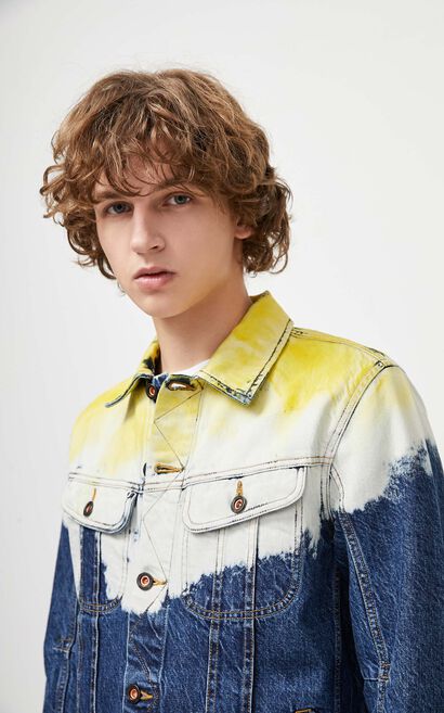 JackJones Men's Spring Cotton Contrasting Tie-dyed Imported Fabric Denim Jacket| 220157502, , large